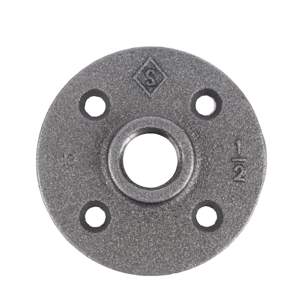 B & K STZ Industries 1/2 in. FIP each Black Malleable Iron Floor Flange 310UPF-12 - main
